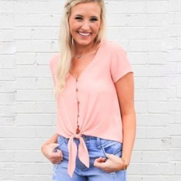 The Impeccable Pig Tops - The Impeccable Pig Mango Tie Front Top